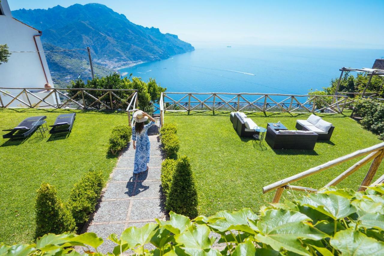 Sea View Villa In Ravello With Lemon Pergola, Gardens And Jacuzzi - Ideal For Elopements ภายนอก รูปภาพ